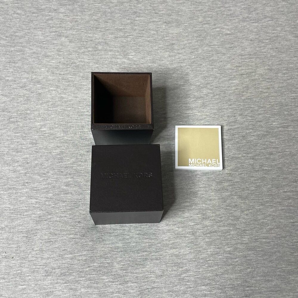 Michael Kors 3.5” x 3.5” Black Brown Jewelry Watch Gift Box 3 PCS. Set